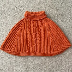 Hand knit Cable Poncho